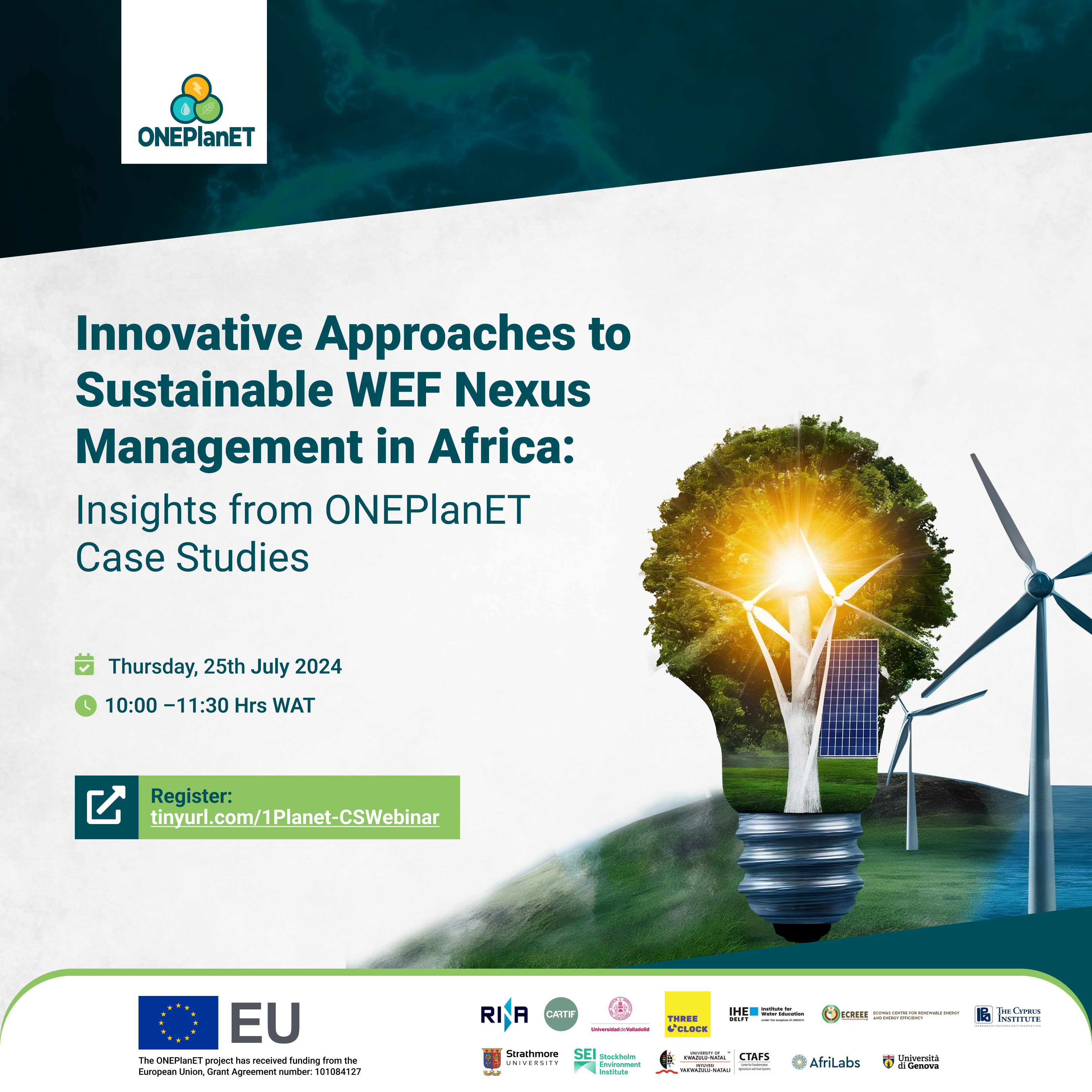 Join the ONEPlanET Webinar on Sustainable WEF Nexus Management in Africa